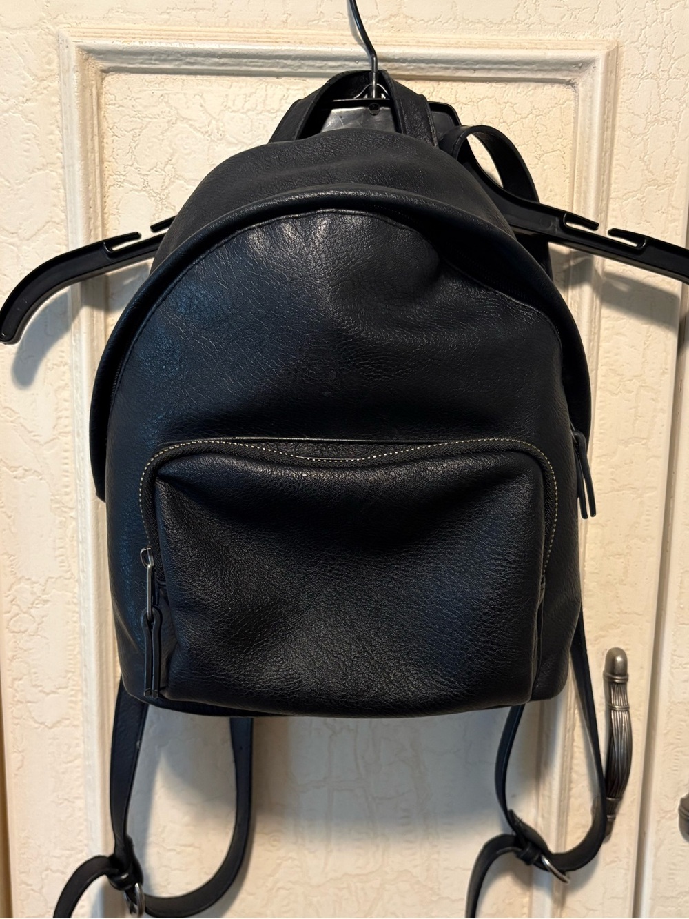 Universal Thread Black Faux Leather Mini Sling Backpack